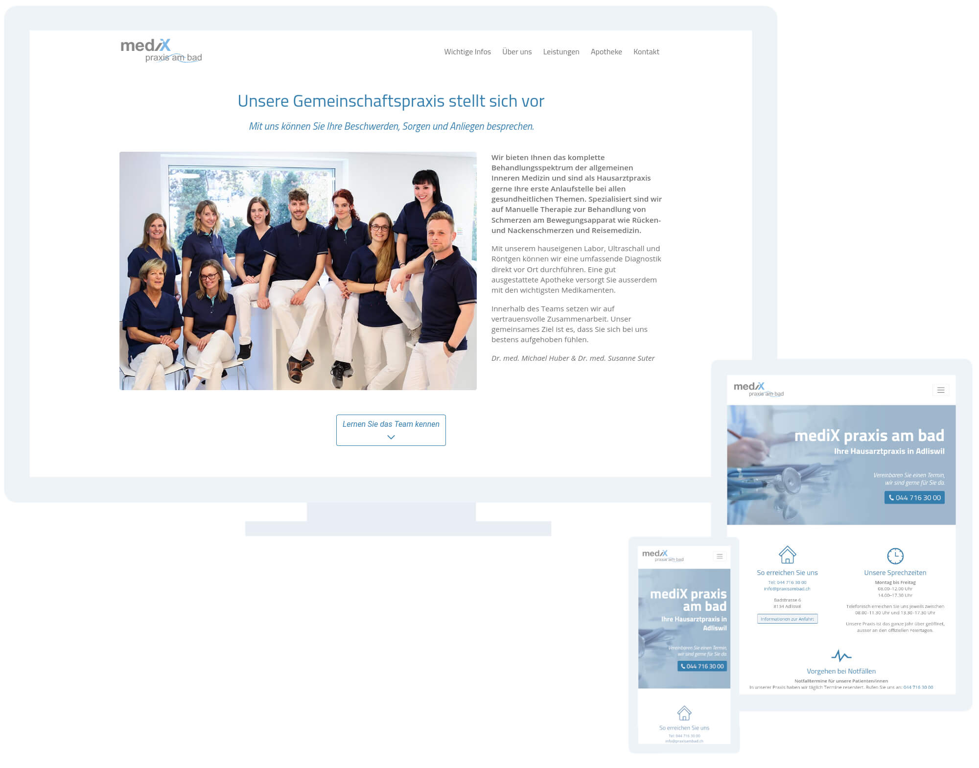 Website Praxis am Bad 2 Clea Rüdisser