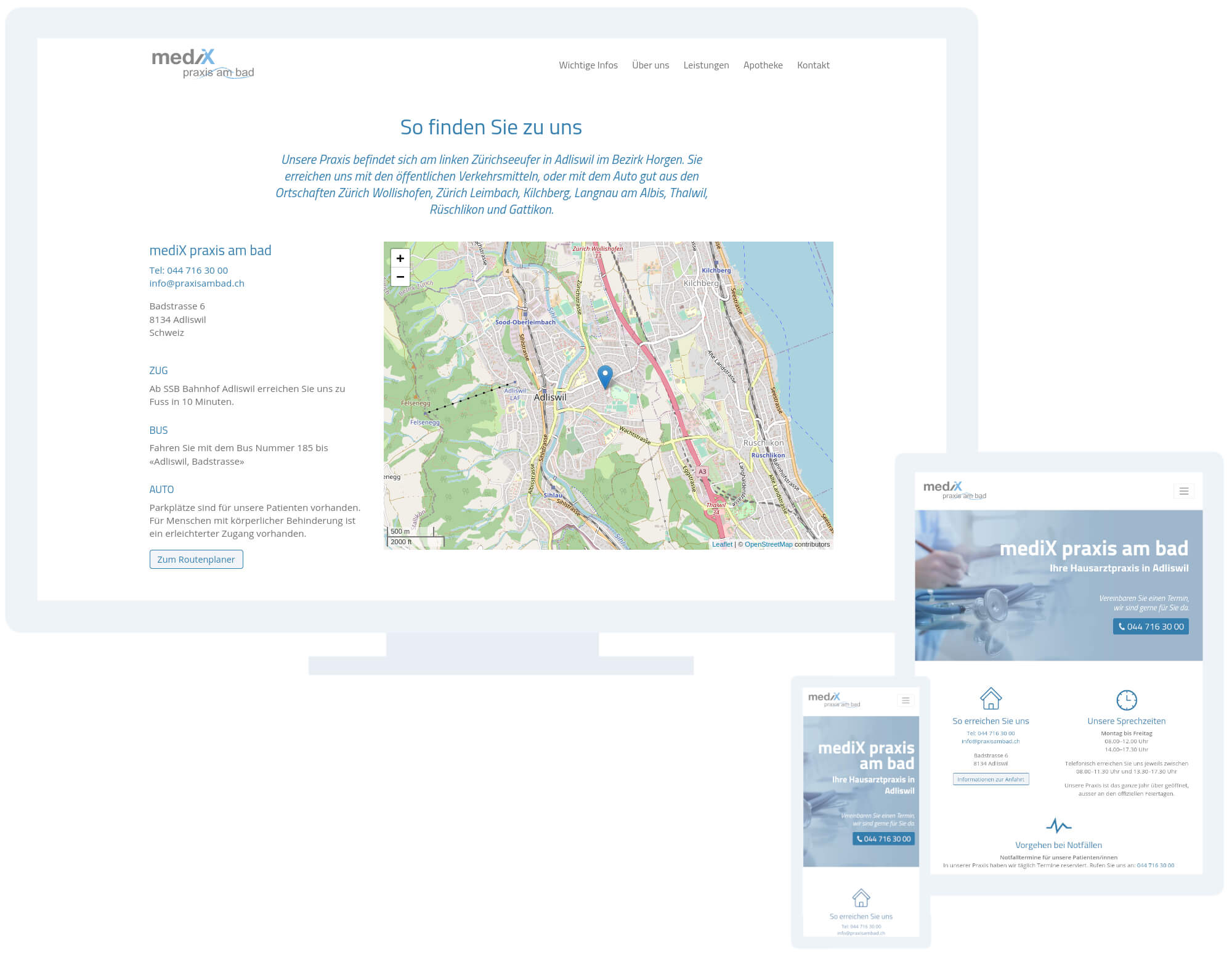 Webiste Praxis am Bad 3 Clea Rüdisser